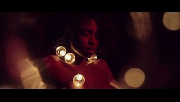 Ebony Babe Spreads Her Pussy Wide Under Red Neon… Oiled Tits Glistening