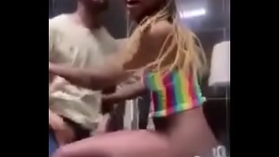 We fuck inside the toilet